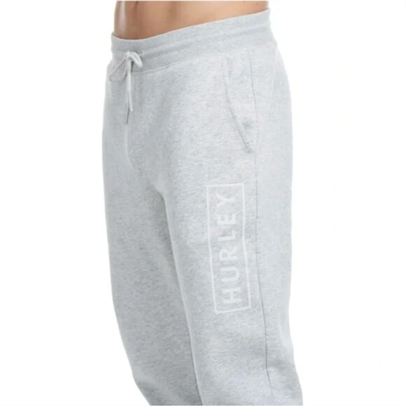 Hurley Heather Grey Boxed Logo Fleece Jogger S - Picture 4 of 7